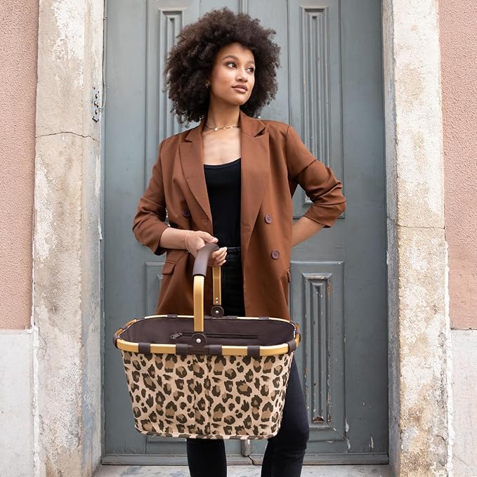 reisenthel carrybag leo macchiato - Sturdy shopping basket with plenty of storage space and practical inner pocket - Elegant and water-repellent design