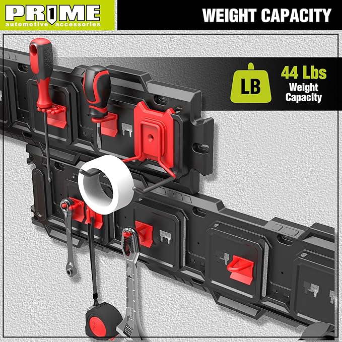 Prime 1 PR1ME 1 Pack Garage Garden Tool Organizer Wall Mount Hooks,Support 44lbs, Heavy Duty Metal Storage Hooks for Power Tool,Hand Tool,Bike,Hoses,Broom,etc