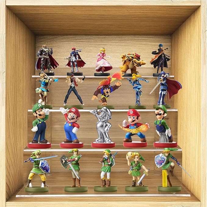 9 Inch Acrylic Shelf for Perfume Organizer in 2 Pack, 4 Tier Funko POP Shelves, Cologne Organizer Tiered Riser Display Stand, Acrylic Display for Decoration