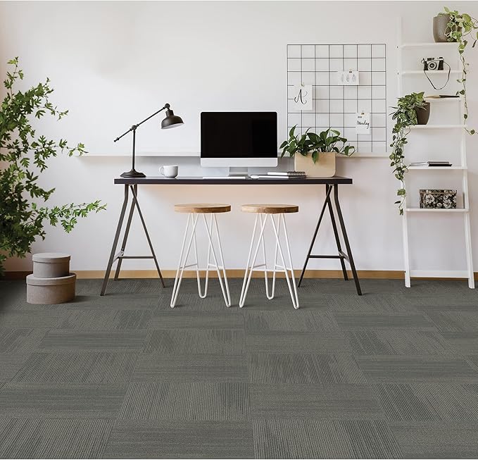 Mohawk Elite 24" x 24" Berber (Loop pile), 0.1" Pile Height, Carpet Tile, Nylon Fiber, Sandpiper Color, (24 Tiles), (96 sqft/carton)