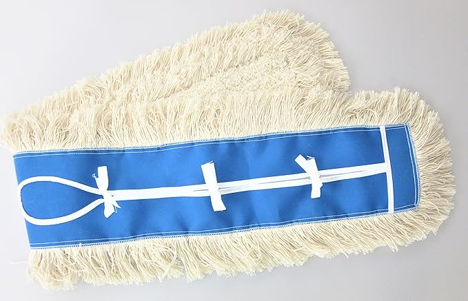 48" Industrial Strength Washable Cotton Dust Mop Refill Replacement Head for Home & Commercial Use for 48 Inch Frame Cleans Hardwood Laminate Concrete or Other Floor Systems