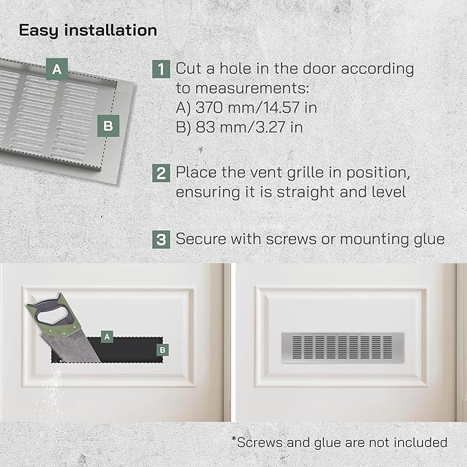 Vent Systems 16 x 4 Inch (Outer Dimensions) Air Supply Ventilation Grille - Gold Aluminum Rectangle Intake/Exhaust Door Vent Deflector - HVAC for Home Improvement Floor, Wall Duct Cover