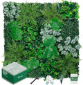 Artificial Boxwood Panels, Grass Wall Panels 16 Pack 20"x20",Privacy Hedge Fence Screen with UV Protection,Fake Greenery Backdrop for Indoor Wedding Decoration and Outdoor Garden Backyard