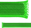 Electriduct 3/8 PET Expandable Braid Sleeving Flame Retardant Flexible Wire Mesh for Cord Management and Cable Protection - 100 Feet - Green