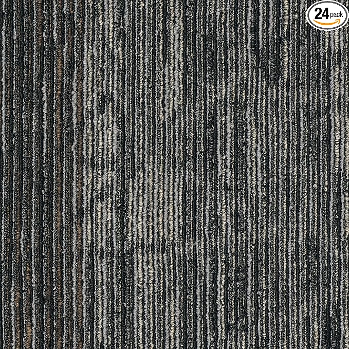 Mohawk Advance 36" x 12" Berber (Loop pile), 0.11" Pile Height, Carpet Tile, PET Fiber, Vintage Row Color, (24 Tiles), (72 sqft/carton)