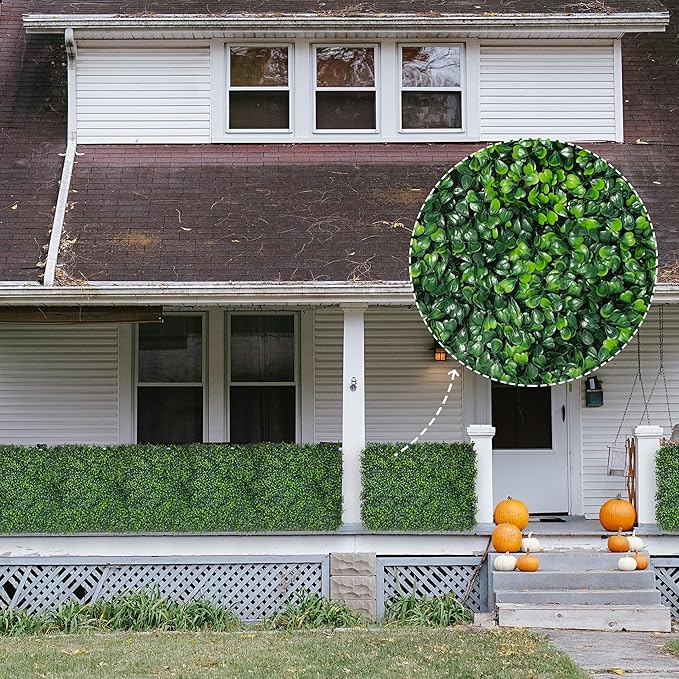 Artificial Ivy Privacy Fence Screen: 60"x 140" (58.5 SQFT) 4-Layer Leaf UV-Anti Faux Greenery Boxwood Backdrop Ivy Vine Leaf Panels for Outdoor, Indoor, Garden, Backyard and Decor