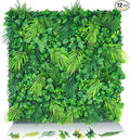 Artificial Plant Wall Panels, 20"x20" 12PCS Faux Grass Backdrop with UV Resistant Fern Leaves, Green Wall Decor for Outdoor Indoor Patio Garden Backyard