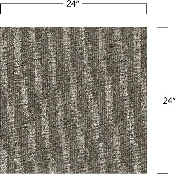 Mohawk Basics 24" x 24" Berber (Loop pile), 0.09" Pile Height, Carpet Tile, PET Fiber, Neutral Color, (24 Tiles), (96 sqft/carton)
