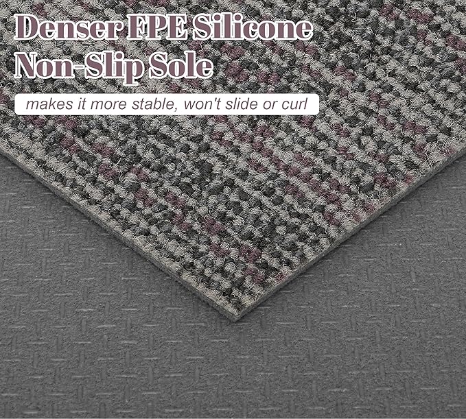 jxgzyy Commercial Carpet Tiles, 20×20 Inch, 0.31'' Padded Carpet Squares, Non-Adhesive Carpet Flooring with Textured Silicone Back, Easy DIY, Essential for Spatial Upgrade, 16 Pcs/43.1 Sqft