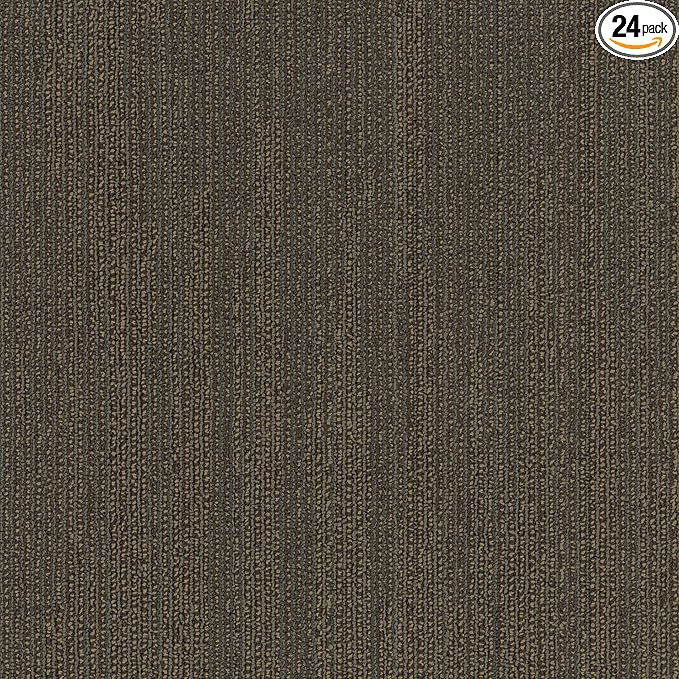 Mohawk Elite 24" x 24" Berber (Loop pile), 0.1" Pile Height, Carpet Tile, Nylon Fiber, Raven Color, (24 Tiles), (96 sqft/carton)