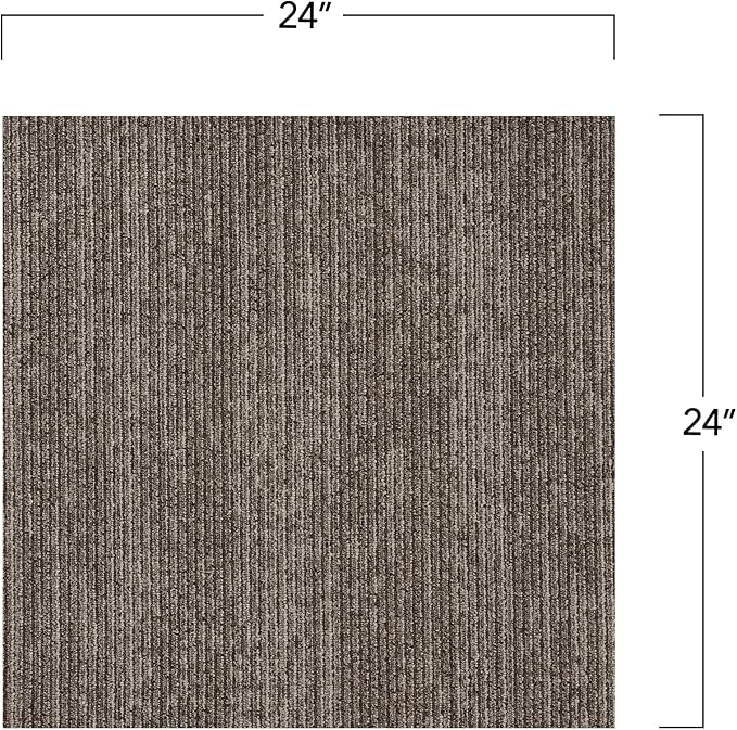 Mohawk Elite 24" x 24" Berber (Loop pile), 0.08" Pile Height, Carpet Tile, Nylon Fiber, Elm Color, (1 Tile)
