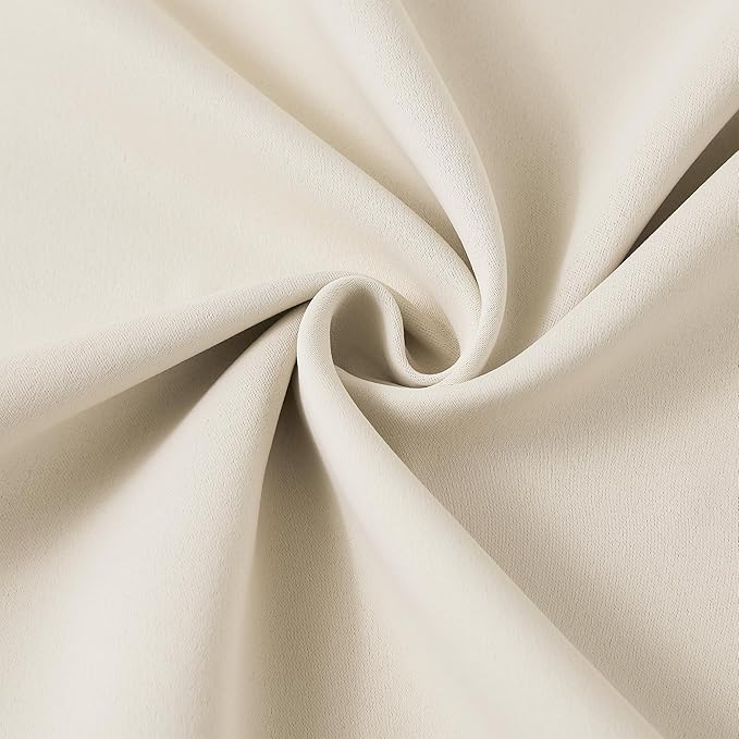 KEQIAOSUOCAI Pinch Pleated Cream Beige Curtains 120 Inches Long for Living Room 2 Panels Set Ceiling Mount Track Drapes Ceiling Floor 118 inch-122 inch Window Curtains Bedroom 40 by 120,10 ft