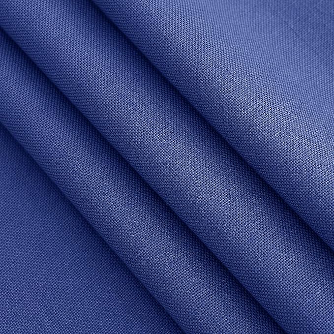 Nanspring Classic Blue Curtains 72 Inch Length for Living Room Semi Sheer Light Filtering Door Drapes 2 Panels Set for Kids Bedroom Light Filtering Back Tab Rod Pocket Modern Farmhouse Decor 52x72