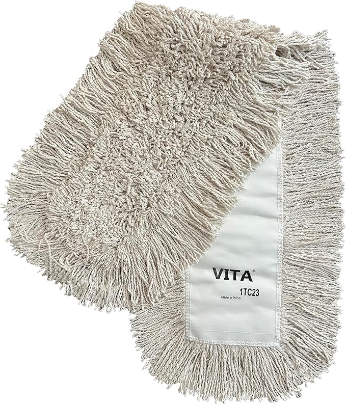 Heavy-Duty Industrial Closed-Loop Dust Mops - 6 Pack (White) - 60 Inch
