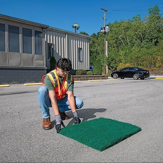 PIG Coir Storm Drain Filter with Magnets | Over The Drain Sediment Filter| for Storm Drains up to 26" W x 26" L | Green | PMB30619