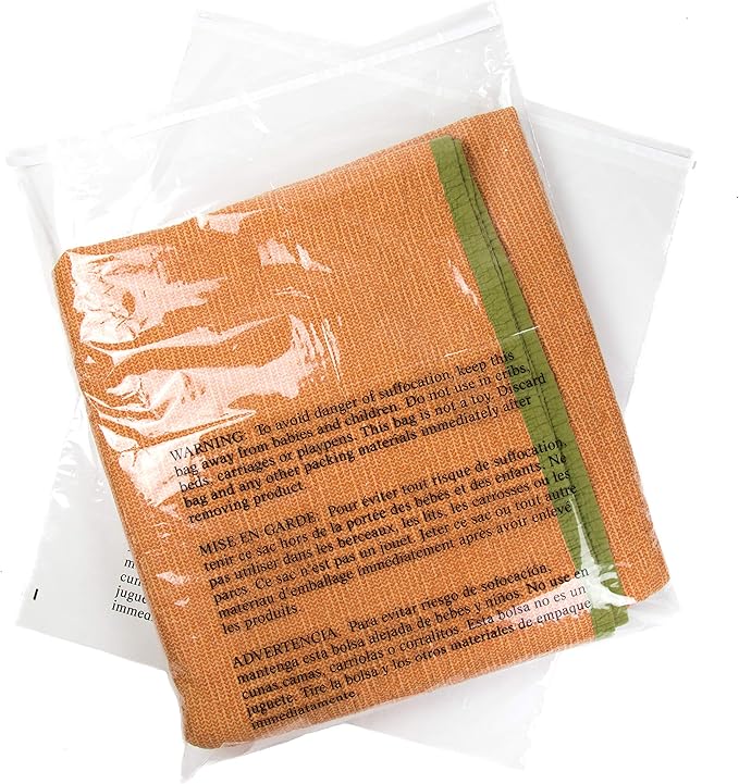 Poly Bags with Suffocation Warning - 24x28 Resealable - 100 Pack - Clear Poly Bags - Retail Supply Co