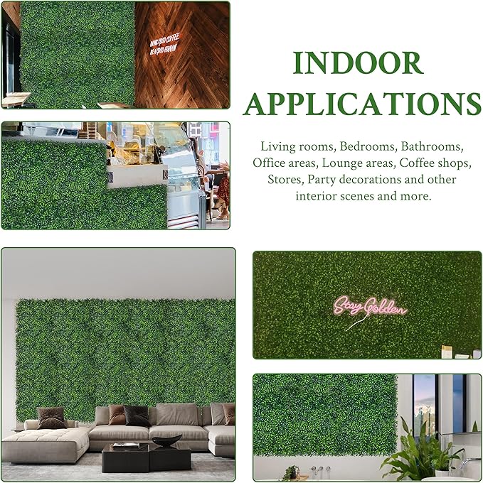 Artificial Ivy Privacy Fence Screen:40"x 120" (34 SQFT) 4-Layer Leaf UV-Anti Faux Greenery Boxwood Backdrop Ivy Vine Leaf Fence Panels for Outdoor, Indoor, Garden,Backyard and Decor