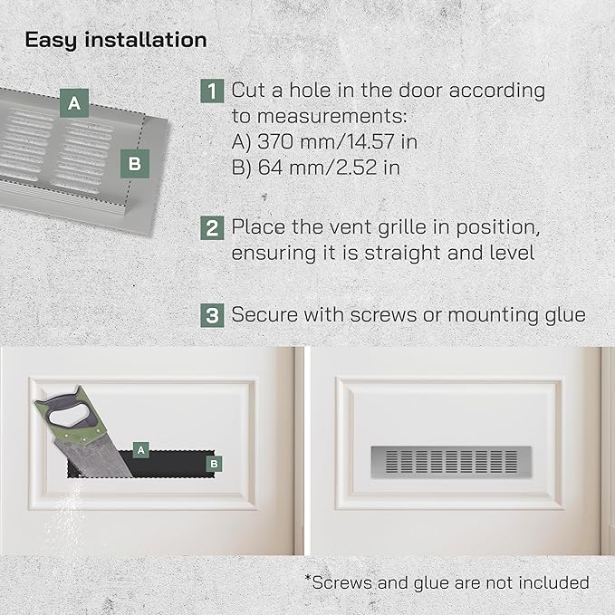 Vent Systems 16 x 3 Inch (Outer Dimensions) Air Supply Ventilation Grille - Brown Aluminum Rectangle Intake/Exhaust Door Vent Deflector - HVAC for Home Improvement Floor, Wall Duct Cover