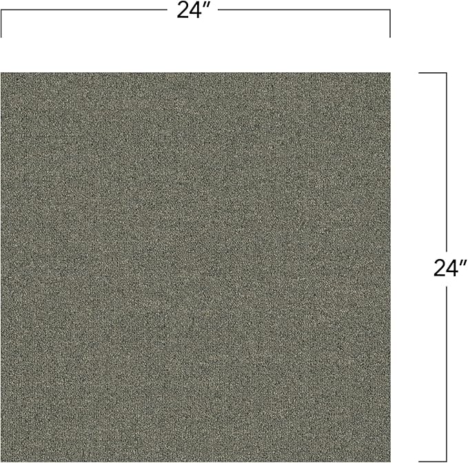 Mohawk Advance 24" x 24" Berber (Loop pile), 0.11" Pile Height, Carpet Tile, Nylon Fiber, Stone Color, (24 Tiles), (96 sqft/carton)