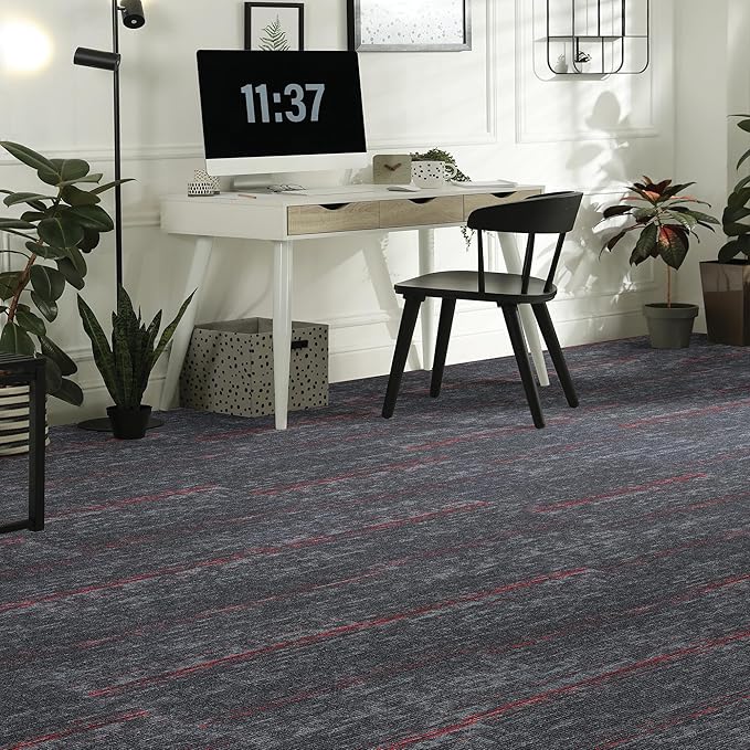 Mohawk Elite 8" x 8" Carpet Tile Sample with Premium Nylon and EcoFlex One Cushion in Ruby Edge