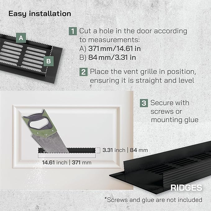 Vent Systems 15.75 x 3.94 (Outer Size) Air Supply Ventilation Grille - Pack of 2 - Brown Aluminum Rectangle Intake/Exhaust Door Vent Deflector - HVAC for Home Improvement Floor, Wall Duct Cover