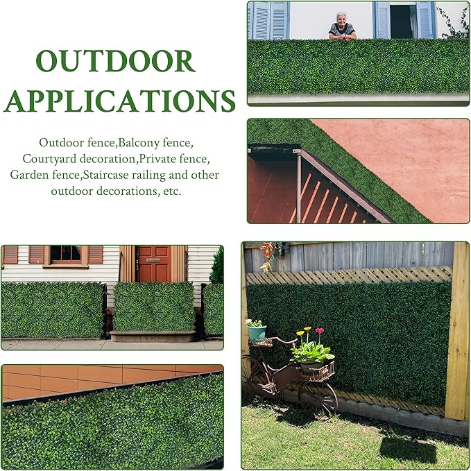 Artificial Ivy Privacy Fence Screen,40"x 140" (39 SQFT) 4-Layer Leaf UV-Anti Faux Greenery Boxwood Backdrop Ivy Vine Leaf Panels for Outdoor, Indoor, Garden,Backyard and Decor
