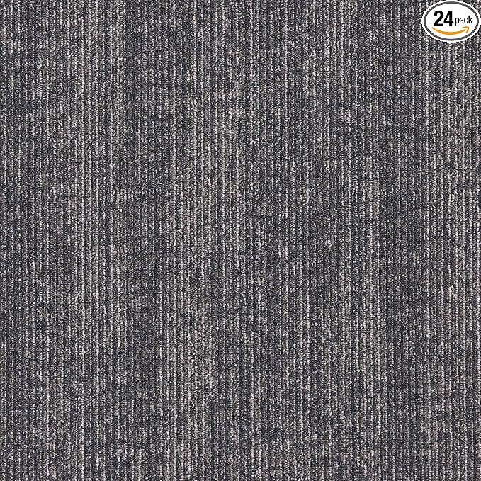 Mohawk Elite 24" x 24" Berber (Loop pile), 0.08" Pile Height, Carpet Tile, Nylon Fiber, Navy Color, (24 Tiles), (96 sqft/carton)