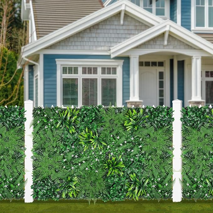 Grass Wall, Artificial Boxwood Panels 40"x120"(33.33 SQFT), Privacy Hedge Fence Screen with UV Protection, Greenery Backdrop for Indoor Home Wedding Decor and Outdoor Garden Backyard