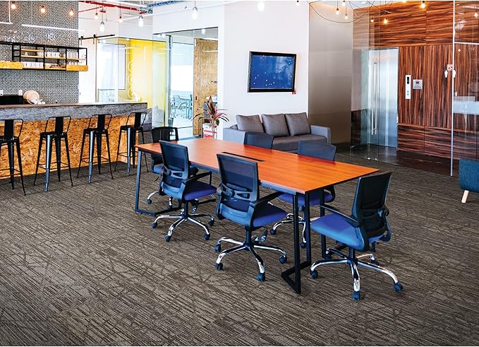 Mohawk Advance 36" x 12" Berber (Loop pile), 0.11" Pile Height, Carpet Tile, PET Fiber, New Shoes Color, (24 Tiles), (72 sqft/carton)