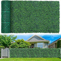 Artificial Boxwood Roll Panels,48"x 140"(47 sq.ft) UV-Anti Faux Ivy Leaves Privacy Fence Screen Grass Wall Roll Panels for Indoor Home Decor and Outdoor Garden Backyard