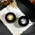 ZEERSHEE 2Pcs Wooden LED Light Base for Acrylic Resin Crystal Art - 7 Color Cycle with USB Cable Display Stand Round Lighted Pedestal for 3D Crystal Sphere (2.3" Holder)