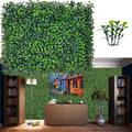 Artificial Grass Wall Backdrop Panels,16 X 12 in 24P(32 sqft) UV-Anti Greenery Boxwood Panels for Indoor Outdoor Green Wall Decor & Ivy Fence Covering Privacy