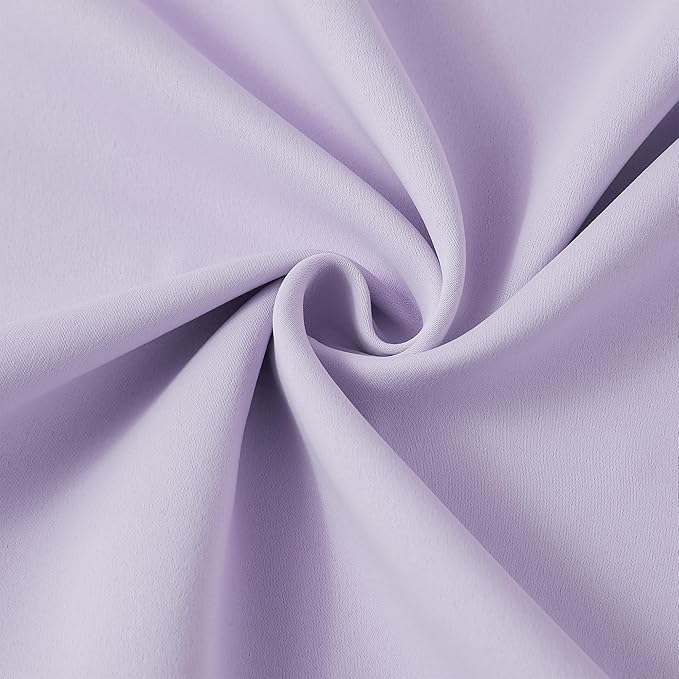 KEQIAOSUOCAI Custom Pleated Curtains Lilac Color, Heat Blocking Window Treatment for Bedroom Vertical Draft Blackout Blinds for Living Room 40 Wide by 90 Inch Long, 2 Panels, Lavender, Pinch Pleat
