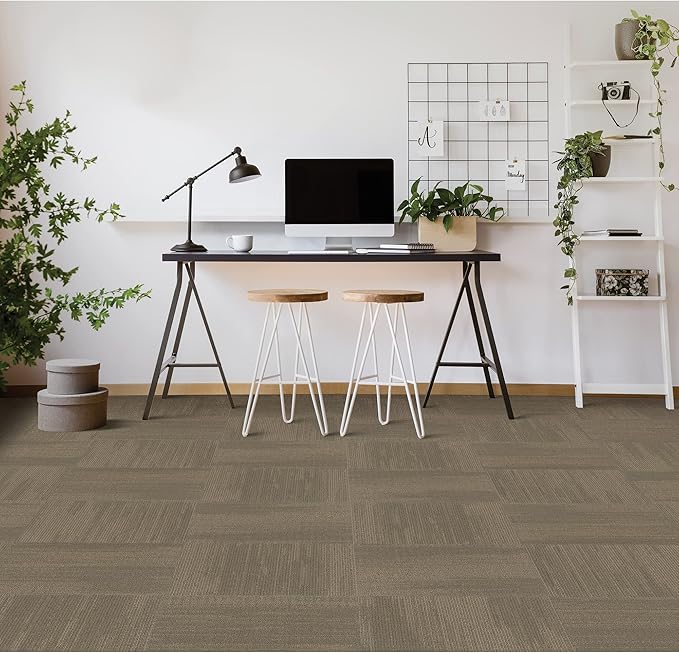 Mohawk Elite 24" x 24" Berber (Loop pile), 0.1" Pile Height, Carpet Tile, Nylon Fiber, Falcon Color, (24 Tiles), (96 sqft/carton)
