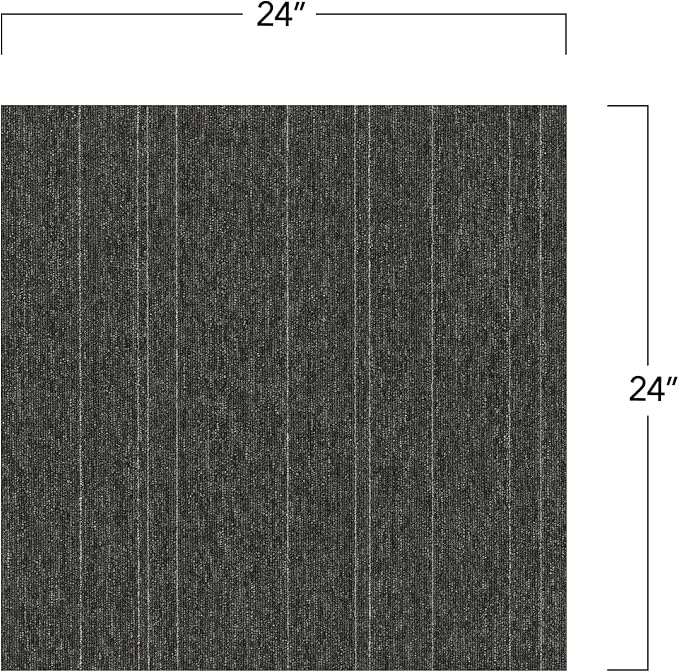 Mohawk Basics 24" x 24" Berber (Loop pile), 0.07" Pile Height, Carpet Tile, PET Fiber, Smoke Color, (24 Tiles), (96 sqft/carton)