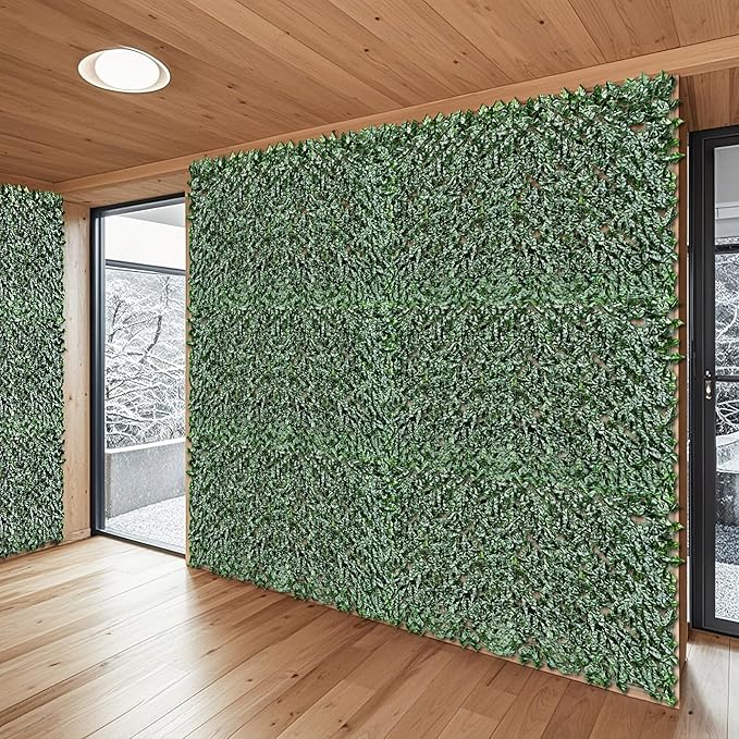 Patio Paradise 39"x20"-1Pc Faux Ivy Fence Privacy Screen Artificial Greenery Wall Backdrop,Fake Grass Wall Panels for Outside Apartment Balcony,Vine Leaf Decor for Outdoor Patio Chain Link
