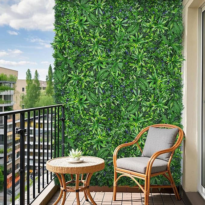 Artificial Boxwood Roll Panels, Grass Wall Panels 40"x120"(33.33 SQFT), Privacy Hedge Fence Screen with UV Protection, Fake Greenery Backdrop for Indoor Wedding and Outdoor Garden Backyard