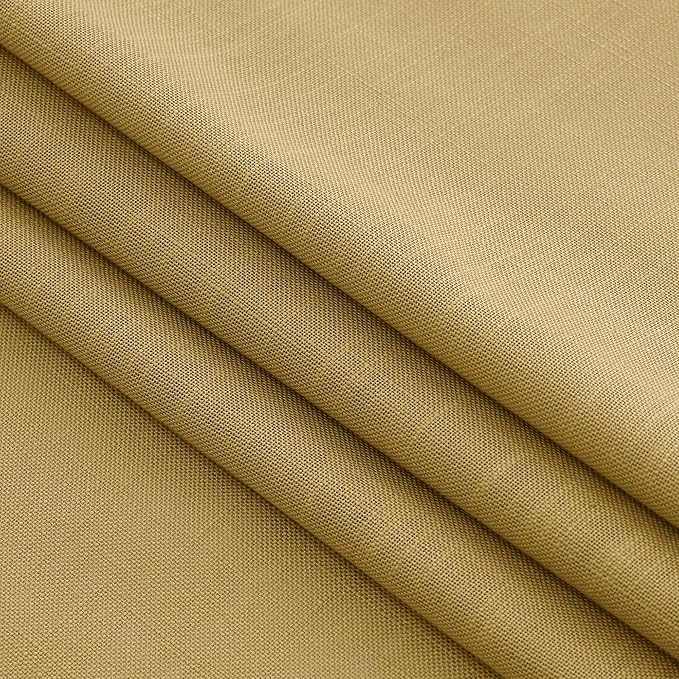 Nanspring Gold Curtains 72 Inch Length for Living Room Semi Sheer Light Filtering Door Drapes 2 Panels Set for Kids Bedroom Light Filtering Back Tab Rod Pocket Modern Farmhouse Decor 52x72