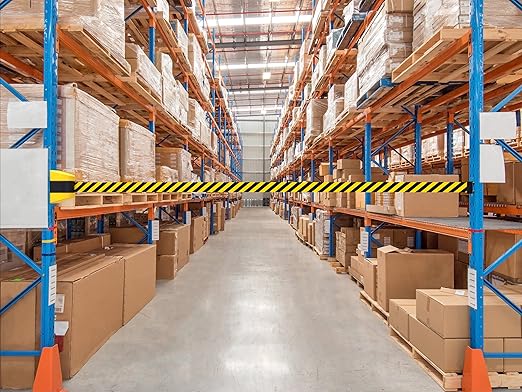 Crowd Control Warehouse - CCW Series WMB-230 Fixed Wall Mount Retractable Belt Barrier - 30 Foot, Black and Yellow Safety Belt with Yellow ABS Case, Crowd Control Barriers