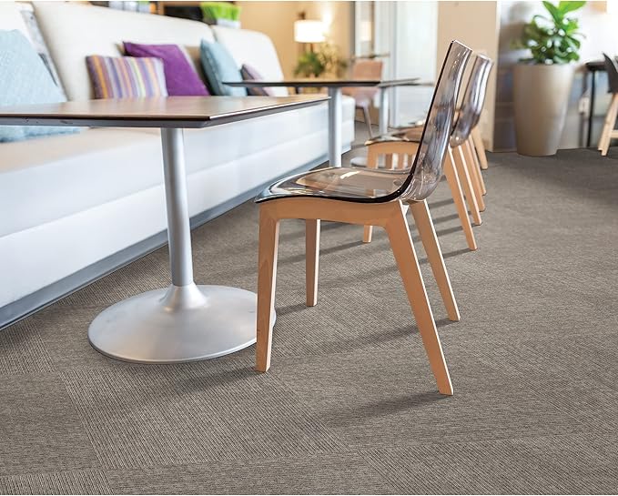 Mohawk Advance 24" x 24" Berber (Loop pile), 0.09" Pile Height, Carpet Tile, PET Fiber, Trending Topics Color, (24 Tiles), (96 sqft/carton)
