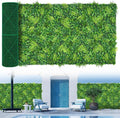 Artificial Plant Wall Roll Panels, 40"x120"(33.33 SQFT) Faux Grass Backdrop with UV Resistant Fern Leaves, Green Wall Decor for Outdoor Indoor Patio Garden Backyard