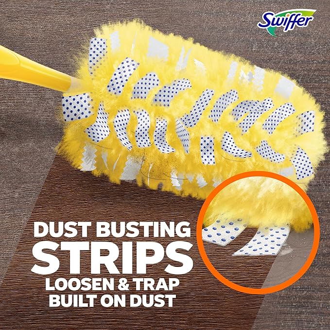 Swiffer Dusters Heavy Duty, Multi-Surface Duster Refills for Cleaning, Unstopables, 24 Count (4 Packs of 6)