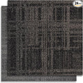 Carpet Tiles 20x 20 Inch, Floor Square Carpet Tiles, Indoor Outdoor Carpet Tile for Home Basement Commercial, Black & Grey-24 Tiles/64.5 Sq.Ft per Box