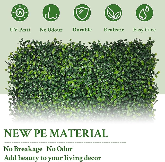 Artificial Ivy Privacy Fence Screen: 60"x 140" (58.5 SQFT) 4-Layer Leaf UV-Anti Faux Greenery Boxwood Backdrop Ivy Vine Leaf Panels for Outdoor, Indoor, Garden, Backyard and Decor