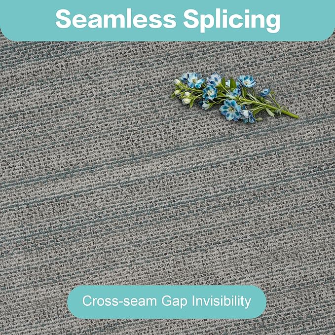 jxgzyy 20 x 20 Carpet Tiles Reusable, 16 Tiles, 0.31" Thick Carpet Squares with Padding, Easy DIY Installation, Seamless Appearance for Bedroom Living Room(43.1 sqft/Box)