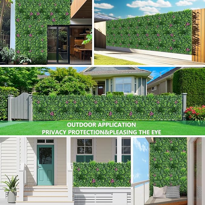 Boxwood Roll Panels, Grass Wall 40"x120"(33.33 SQFT), Grass Backdrop, Privacy Screen, Sun Protected Green Wall Decor for Outdoor, Indoor, Garden, Backyard and Décor
