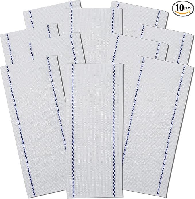 Don Aslett Disposable Mop Pads (15", 10-Pack) 5-inch Wide Replacement Floor Mop Pads for Wet or Dry Multi Surface Cleaning | Extra Thick Single-Use Mop Pad Refills for Cleaning Dust and Pet Hair