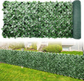 SunnyRoyal 2 Pcs 4' x 8' Artificial Fence Ivy Privacy Screen Greenery Wall with Mesh Back Ivy Leaf Fence Screen Decoration for Patio Outdoor Garden Yard Garden