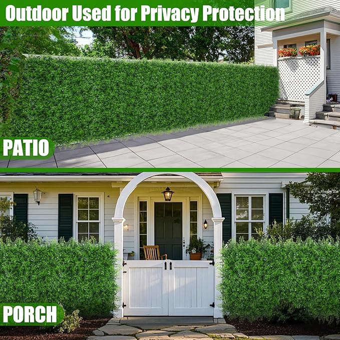 40"x120"(33.33 SQFT) Grass Wall Panels, Artificial Fern Grass Backdrop with UV Protection, Fake Greenery Plant Boxwood Roll, Green Wall Decor for Outdoor Indoor Patio Garden Backyard