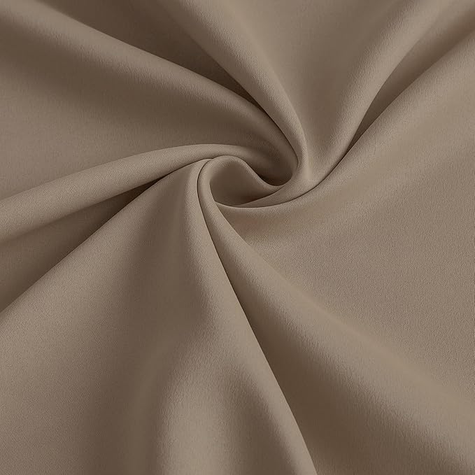 KEQIAOSUOCAI Pinch Pleated Blackout Curtains 132 Inch Long 2 Panels for Bedroom Living Room Thermal Insulated Black Out Window Curtain Pinched Pleat Drape with Hooks (W40 x L132 Inch, Cappuccino)